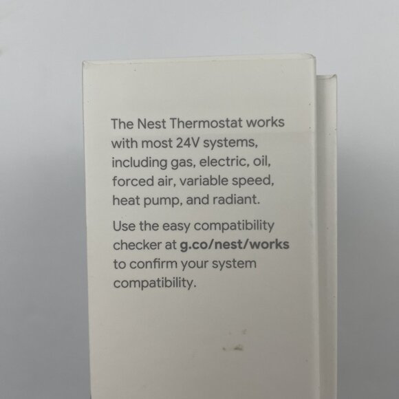 Google Nest Thermostat model G4CVZ - Snow color US version - Picture 2 of 8